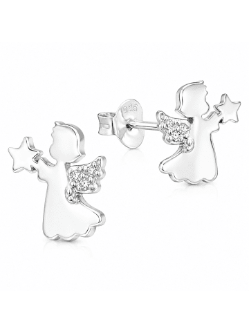 schmuck23 Silber Ohrringe 925 Engel 0,8 cm x 0,8 cm