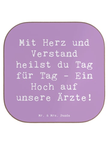 Mr. & Mrs. Panda Tischuntersetzer Spruch Arzt Herz Verstand mit ... in Lavendeltraum
