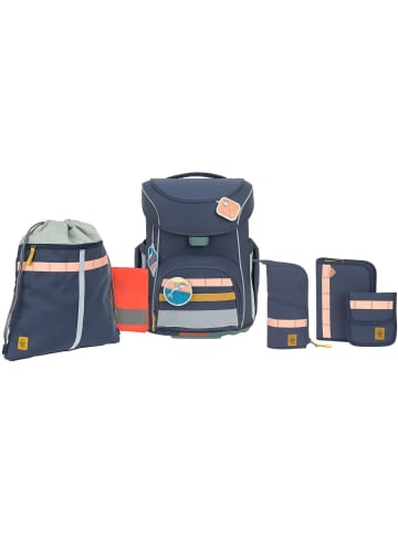 Lässig Ranzenset 7-tlg. Slim Unique navy in blau