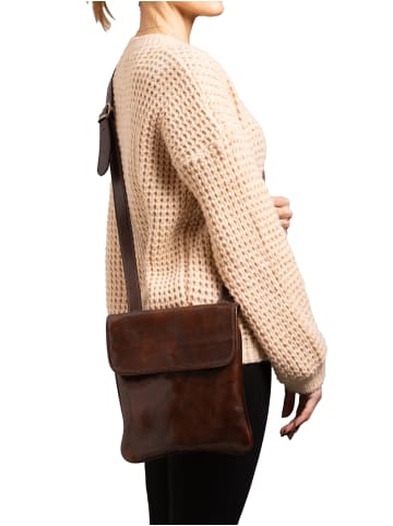 Viola Castellani Umhängetasche in DARK BROWN