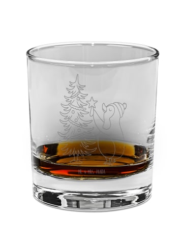 Mr. & Mrs. Panda Whiskyglas Pinguin Weihnachtsbaum ohne Spruch in Transparent