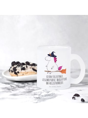 Mr. & Mrs. Panda Teetasse Einhorn Hexe mit Spruch in Transparent