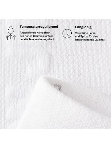 von Jungfeld Crew-Socken Embossed in Brand - Pure White