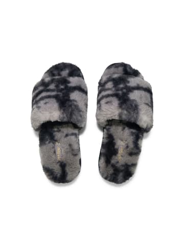 Flip Flop Hausschuh "slide*fur 2 tone" in schwarz