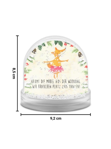 Mr. & Mrs. Panda Schneekugel Weihnachten Fuchs Ballerina mit Spruch in Naturpapier