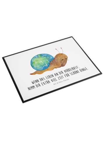 Mr. & Mrs. Panda Schreibunterlage Schnecke Sir mit Spruch in Weiß