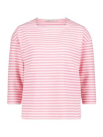 BETTY & CO Ringelshirt mit U-Boot-Ausschnitt in Rot/Weiß