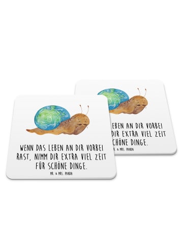 Mr. & Mrs. Panda Glasuntersetzer Schnecke Sir mit Spruch in Weiß