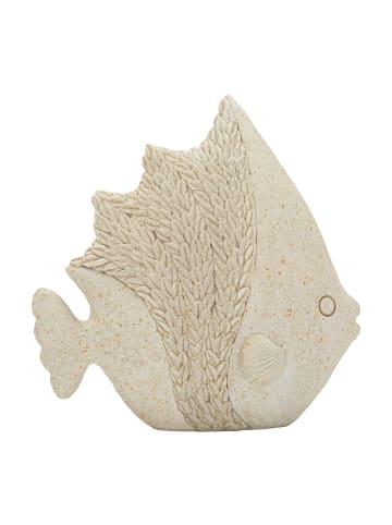 Mauro Ferretti Beigefarbene, fischförmige Kunstharzskulptur, 16,7 x 6,5 x 16,8 cm