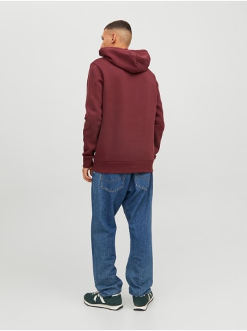 Jack & Jones Kapuzenpullover Sweater mit Print JJELOGO in Rot-2