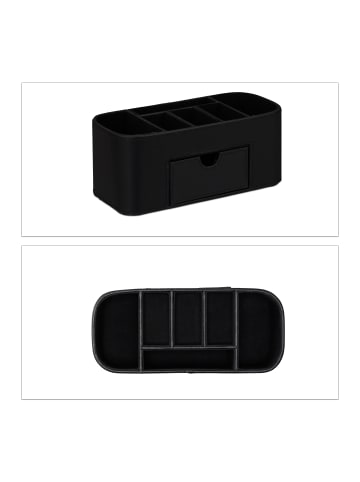 relaxdays Stiftehalter in Schwarz - (B)26x (H)10,5 x (T)11,5 cm