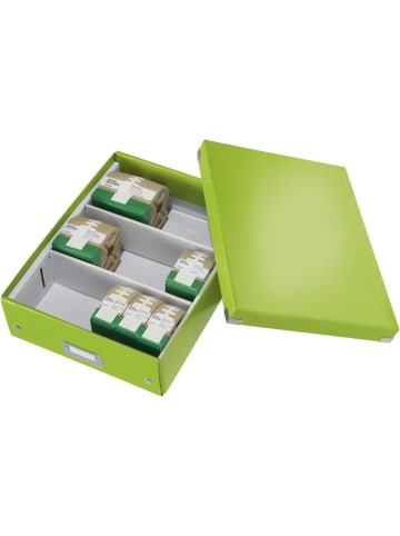 Leitz Organisationsbox Click & Store Wow Mittel Graukarton grün