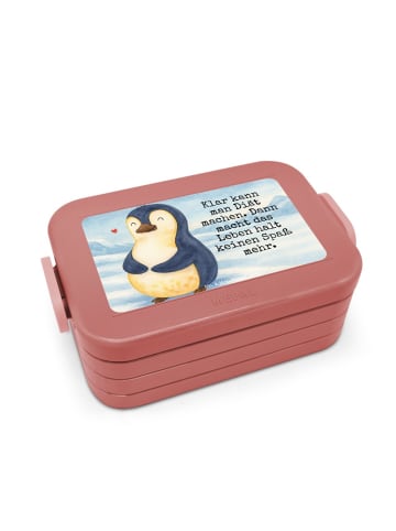 Mr. & Mrs. Panda Vesperbox Pinguin Diät Design mit Spruch in Rot Pastell