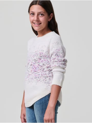 KOROSHI Weicher Jacquard-Strickjersey für Mädchen in weiß