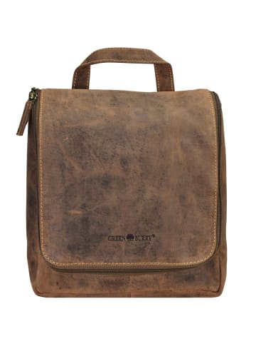 Greenburry Vintage Kulturbeutel Leder 22 cm in brown