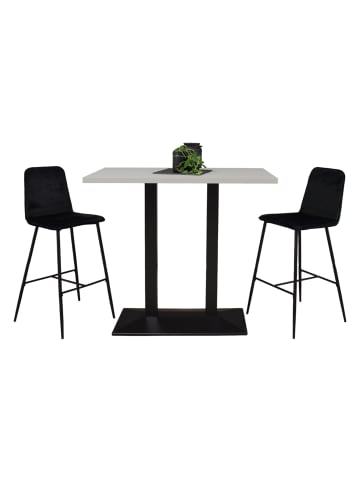 58 aufm Kessel TRESENTISCH Electra 120x70x106 schwarz matt/kreidegrau matt lack