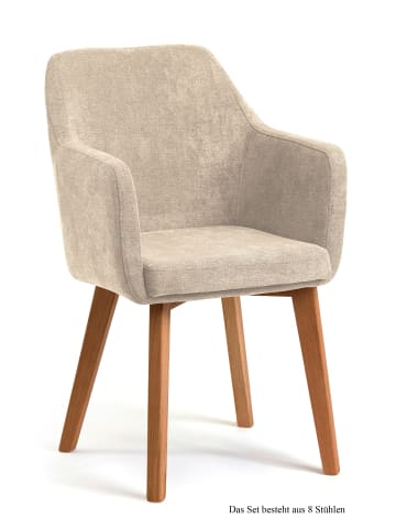 58 aufm Kessel ARMLEHNSTUHL (8er-Set) Darleen 57x87x60 Eiche geölt/Natur
