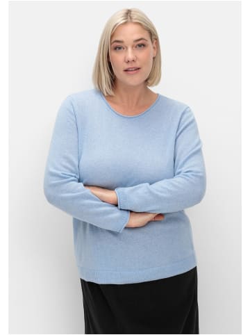 sheego Pullover in blau