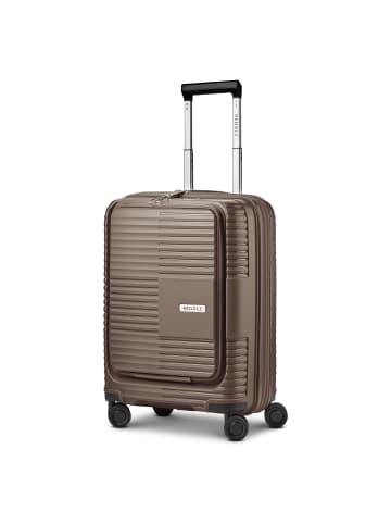 Redolz Essentials 17 2.0 4 Rollen Kabinentrolley 55 cm Laptopfach mit Dehnfalte taupe