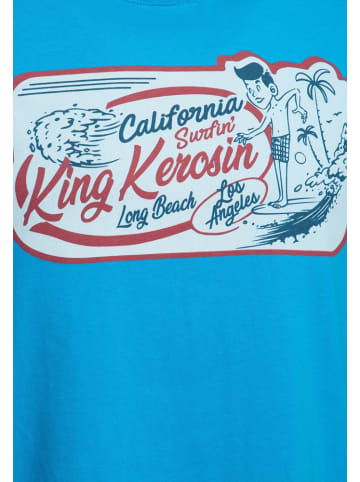 King Kerosin T-Shirt "Print T-Shirt California Surfin" in Blau