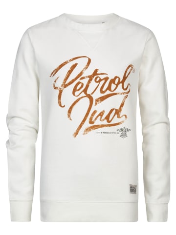 Petrol Industries Sweater mit Aufdruck Wheaton in Weiß