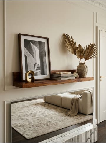 KADIMA DESIGN Wandregal MUMBAI Massiv-Holz Holzregal 110 cm Landhaus-Stil in Massivholz