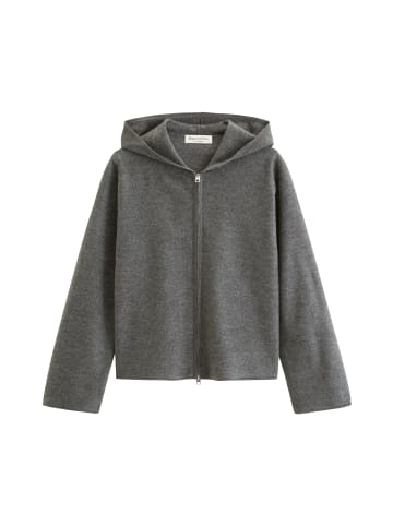 Marc O'Polo Zip-Cardigan loose in Middle Grey Melange