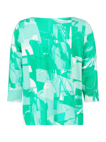 Betty Barclay Sweatshirt mit Rippenstruktur in Green/Petrol