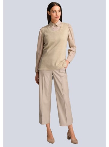 Alba Moda Moderner Pullunder mit mit Rundhals in beige