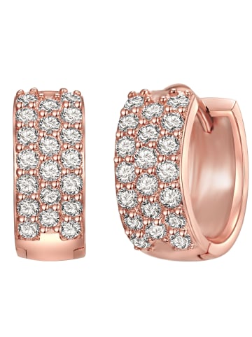 Lulu & Jane Ohrringe aus Messing Zirkonia in roségold