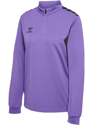 Hummel Halbreißverschluss Sweatshirt Hmlauthentic Damen in DAHLIA PURPLE/ASPHALT