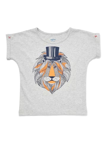 Nyani T-Shirt „LEO GIRLS“ mit Glitzer in Grau