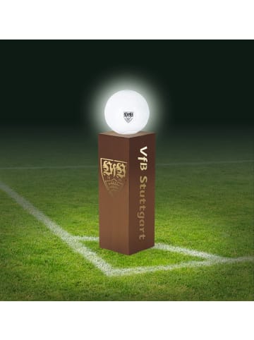 VfB Stuttgart LED-Dekosäule Rost-Optik 84cm 3V braun mit Leuchtkugel Braun