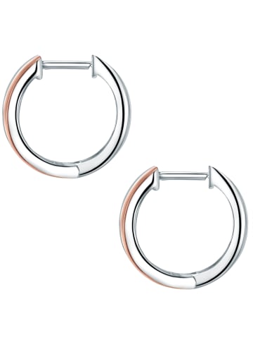 Lulu & Jane Diamant-Creolen aus Sterling Silber mit Diamant in silber/roségold