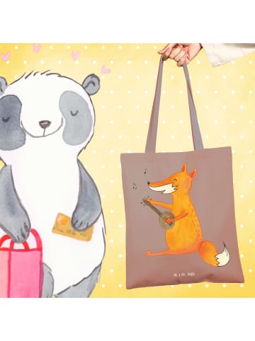 Mr. & Mrs. Panda Uni Tasche Fuchs Gitarre ohne Spruch in Braun Pastell