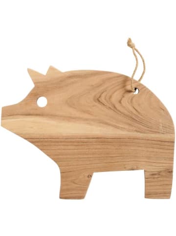 IB Laursen Schneidebrett SCHWEIN mit Jute-Seil Akazie 31x40 cm