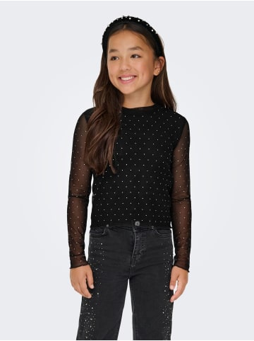 KIDS ONLY Langarmshirt KOGJADA LIFE L/S RHINESTONE MESH TOP in black