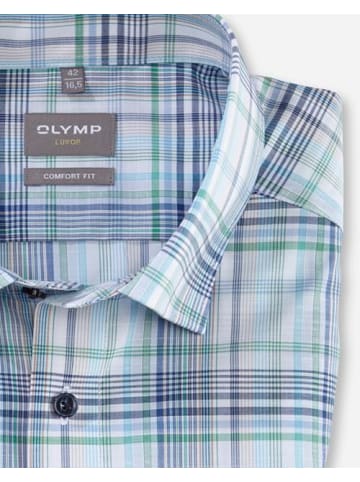 OLYMP  Under-Button-Down Hemd in Aqua
