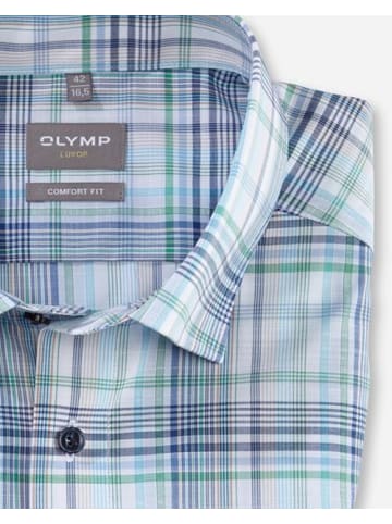 OLYMP  Under-Button-Down Hemd in Aqua