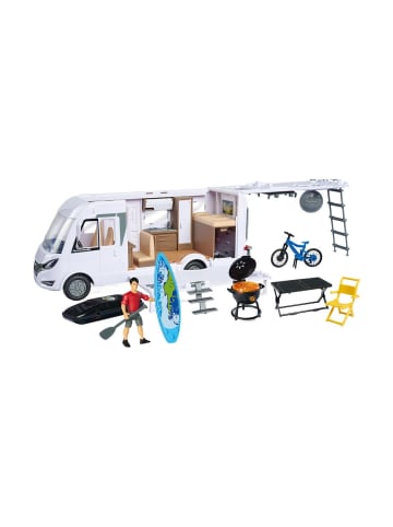Dickie Spielzeugauto Camper Set, Wohnmobil Dickie Hymer Camping Van, ab 3 Jahre