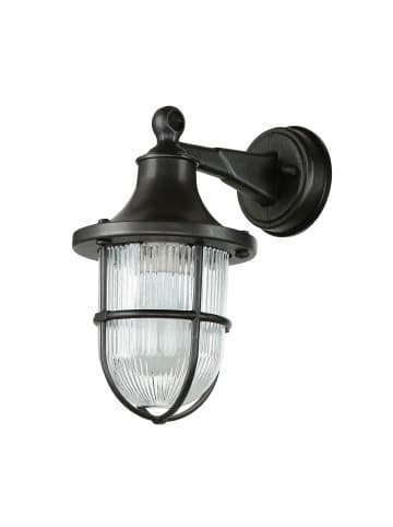Licht-Erlebnisse Außen Wandlampe (B)14 x (H)27 cm in Schwarz Antik