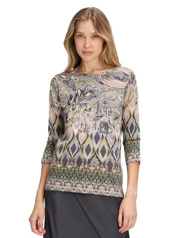 Betty Barclay Ringelshirt mit U-Boot-Ausschnitt in Grau/Beige