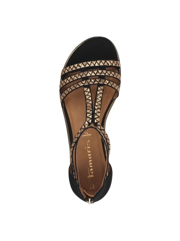 Tamaris Sandale in BLACK/GOLD