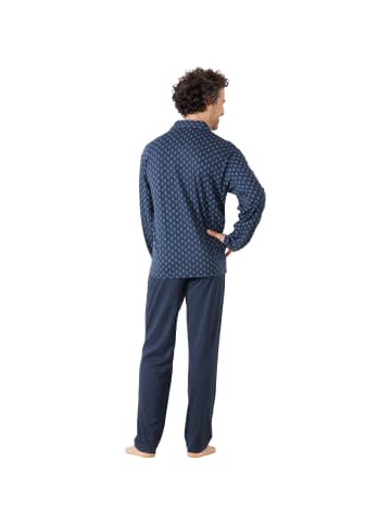 hajo Single-Jersey Schlafanzug in marine