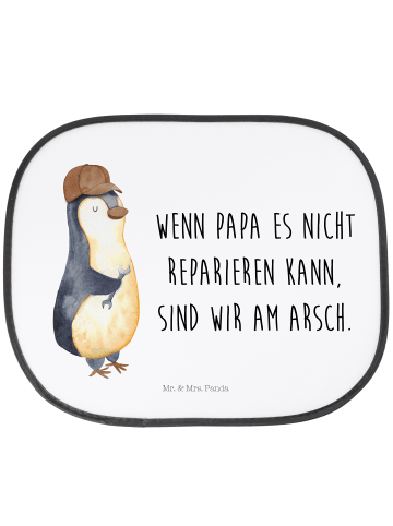 Mr. & Mrs. Panda Sonnenschutz Auto Wenn Papa es nicht reparieren... in Weiß