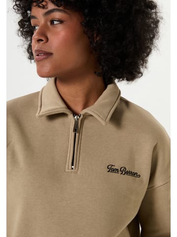 Tom Barron Freizeitanzug Oversize Half Zipper Relaxed Tracksuit With Polo Crew in BRAUN