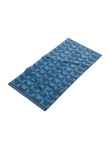 Möve Duschtuch Geometric Shapes in steel blue