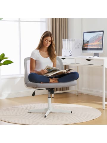 ABRIHOME Bürostuhl 360° drehbar und höhenverstellbar Mesh, Grau