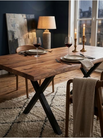 KADIMA DESIGN Esszimmertisch 120x60x76 cm Massivholz / Metall Esstisch
