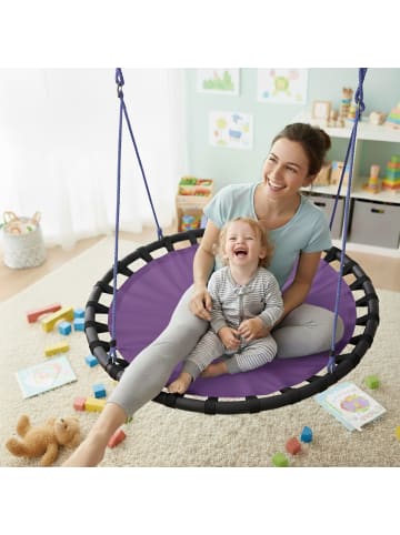 relaxdays Nestschaukel in Lila - Ø 120 cm